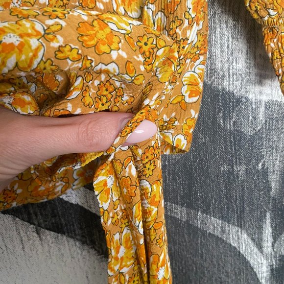 Faithfull the Brand | Mali Wrap Top in Saffron | Small - Picture 11 of 13